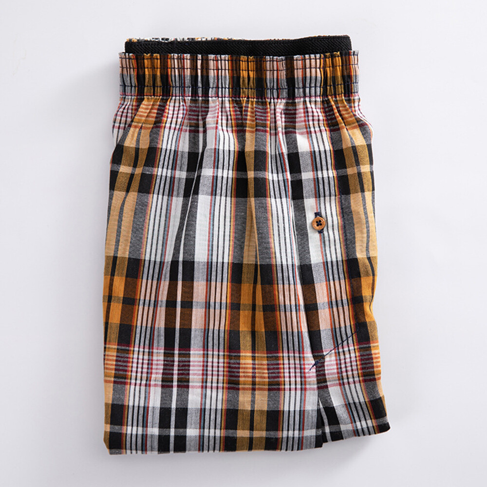 Random Color Woven Shorts Mens Cotton Underwear Oversized Short Pants Elastic