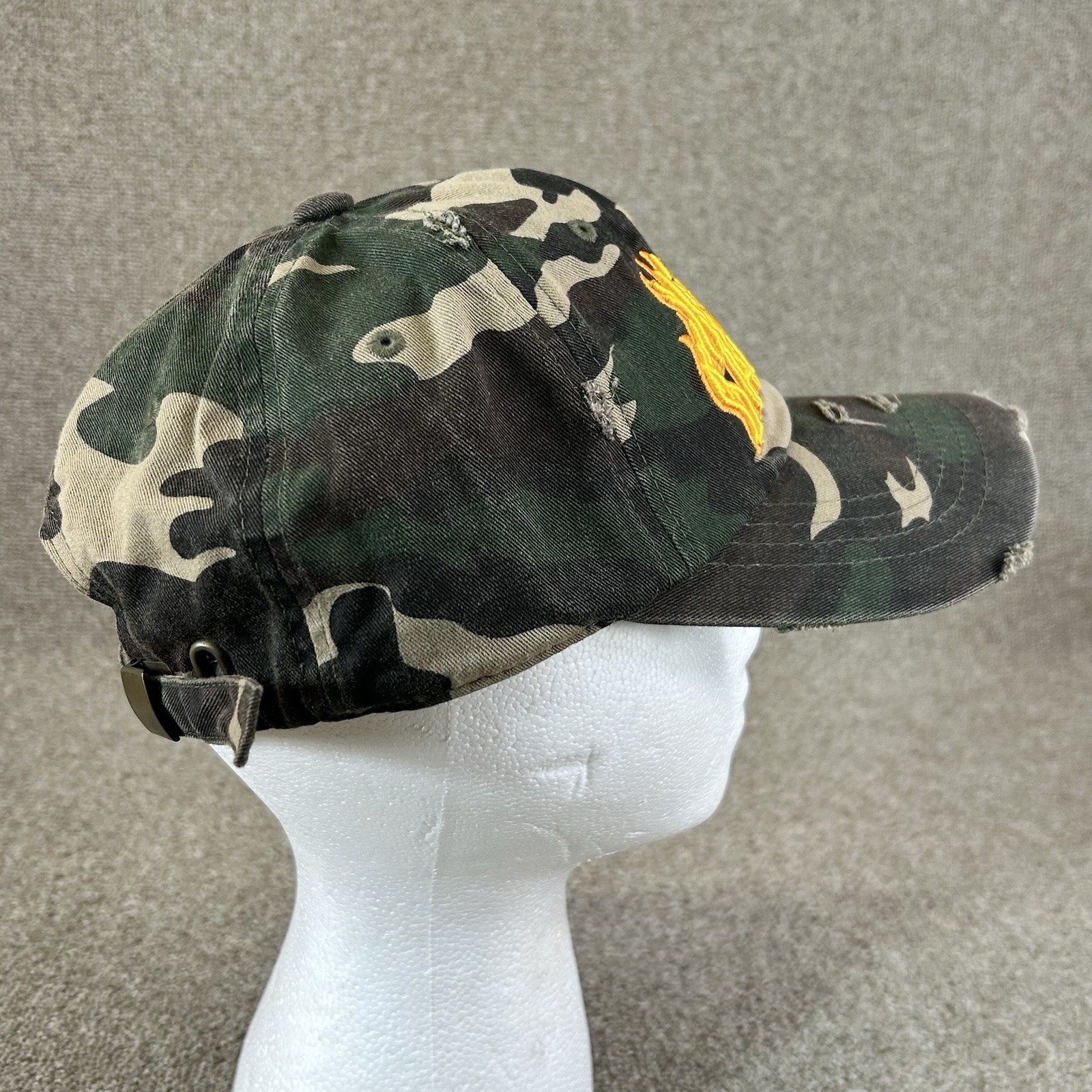 Muka “Savage” Dad Cap Hat Camo Distressed Adjustable New Without Tags