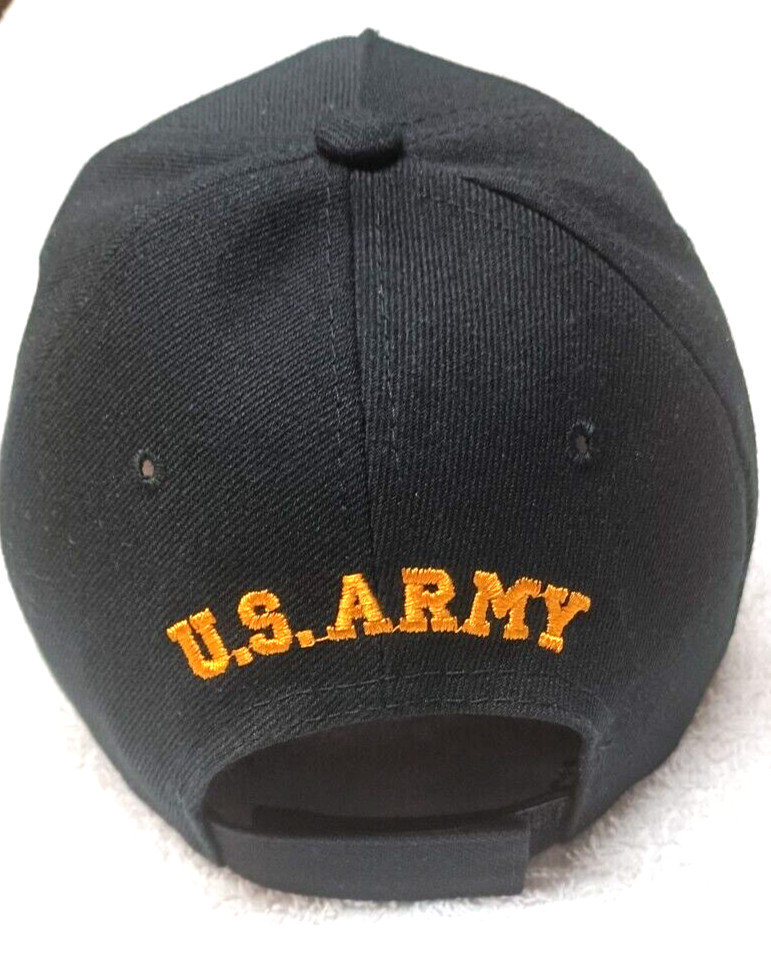 ARMY VETERAN MILITARY HAT CAP BLACK WITH SHADOW ADJUSTABLE