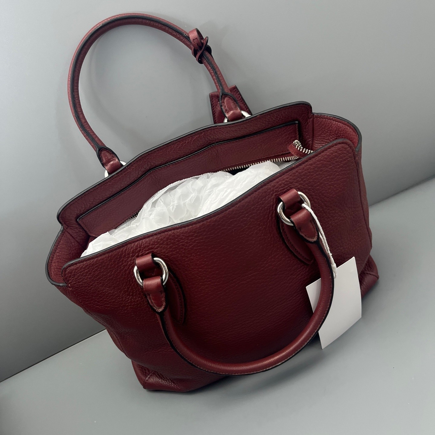 Prada Pre-Owned Authentic Tote Burgundy 28*22*11cm Free Tracked Shipping