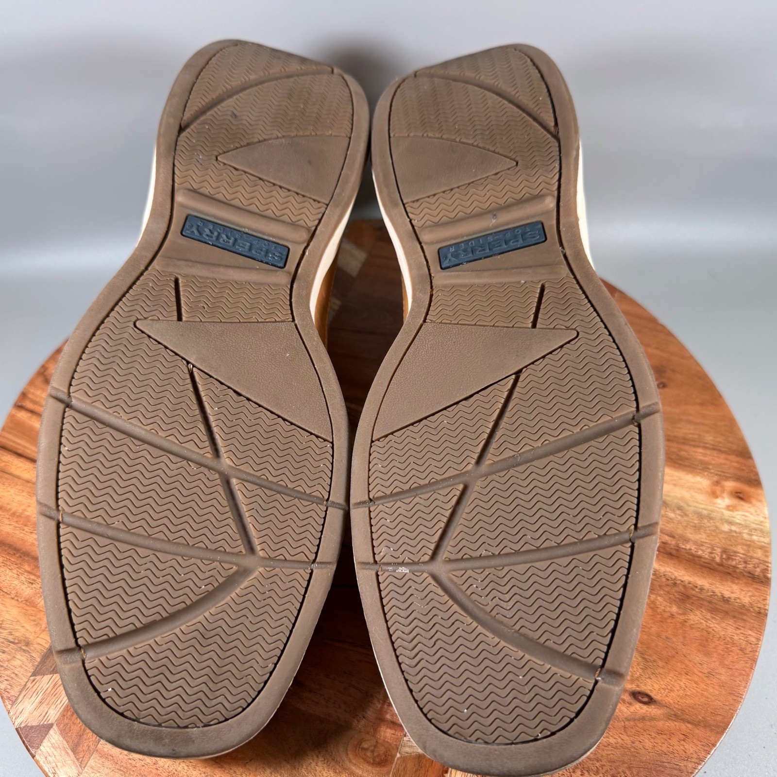 Sperry Top-Sider Mens Tan Brown Leather Mesh Slip On Loafers STS22540 Size 11