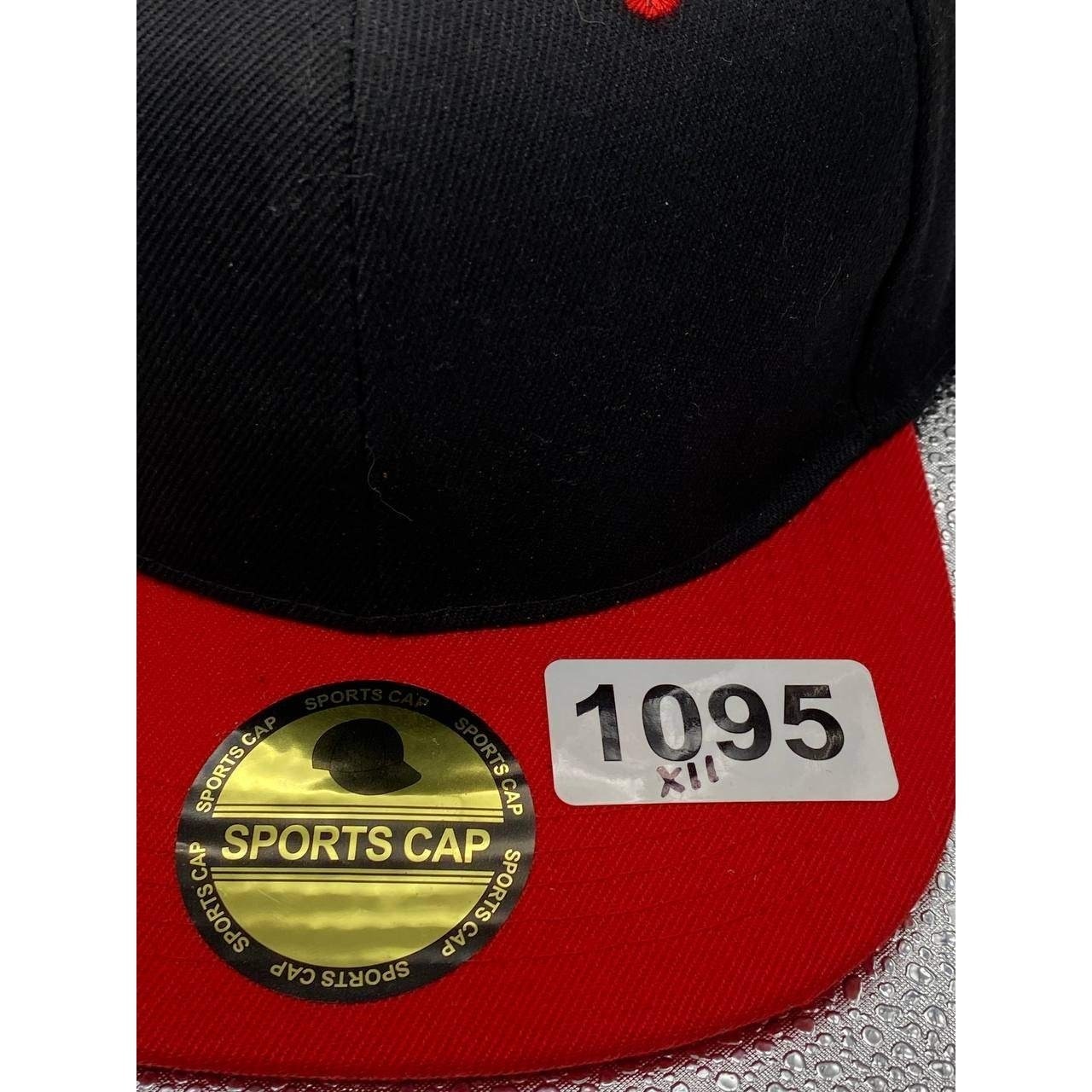 Gelante Snapback Hat Mens One Size Black Red Two Tone Flat Brim Baseball Cap