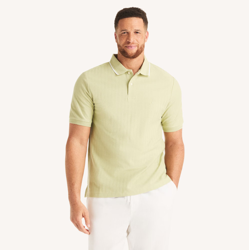Big & Tall Classic Fit Herringbone Polo