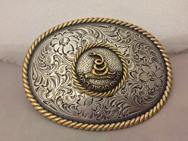 Custom Made “Don’t Tread on Me” Patriotic Western Style Buckle