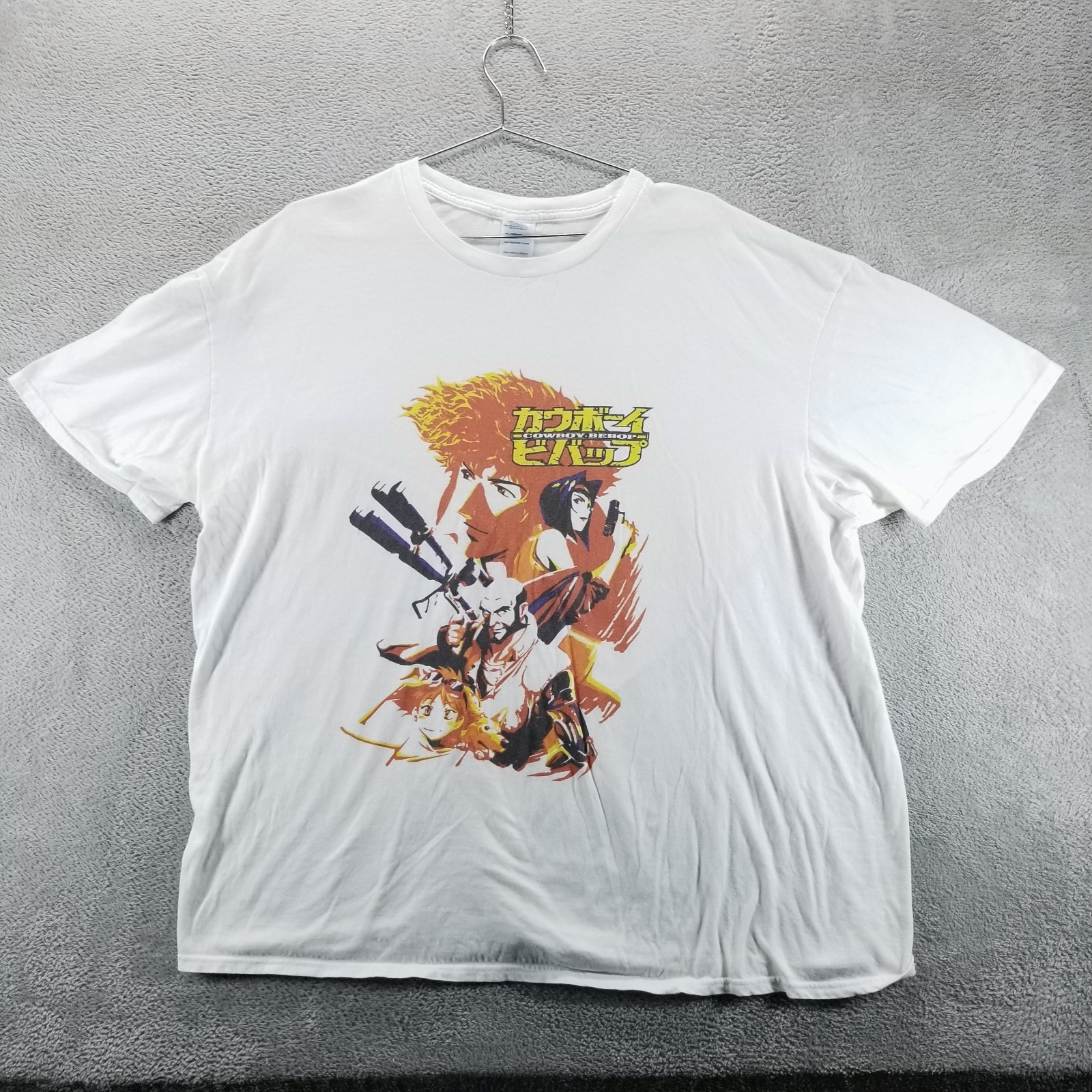 VTG Cowboy Bebop Shirt Mens 3XL White Spike Faye Valentine Crew Anime Y2K