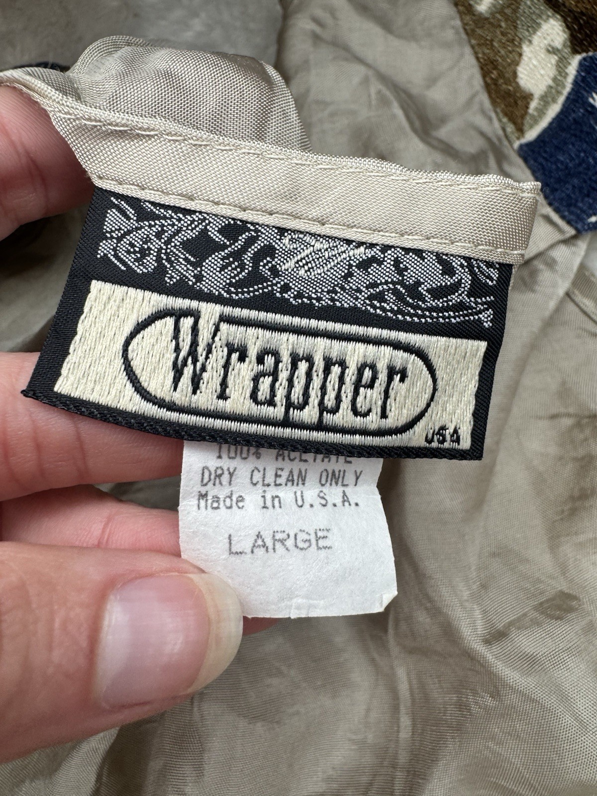 Vintage Wrapper Western Horse/Cowboy Vest Cotton Vest Made in USA Size Large