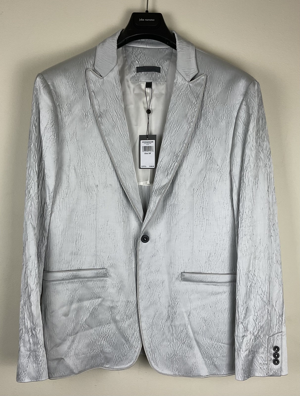$1698 NWT New John Varvatos Collection Lynn Jacket Blazer EU58 US48