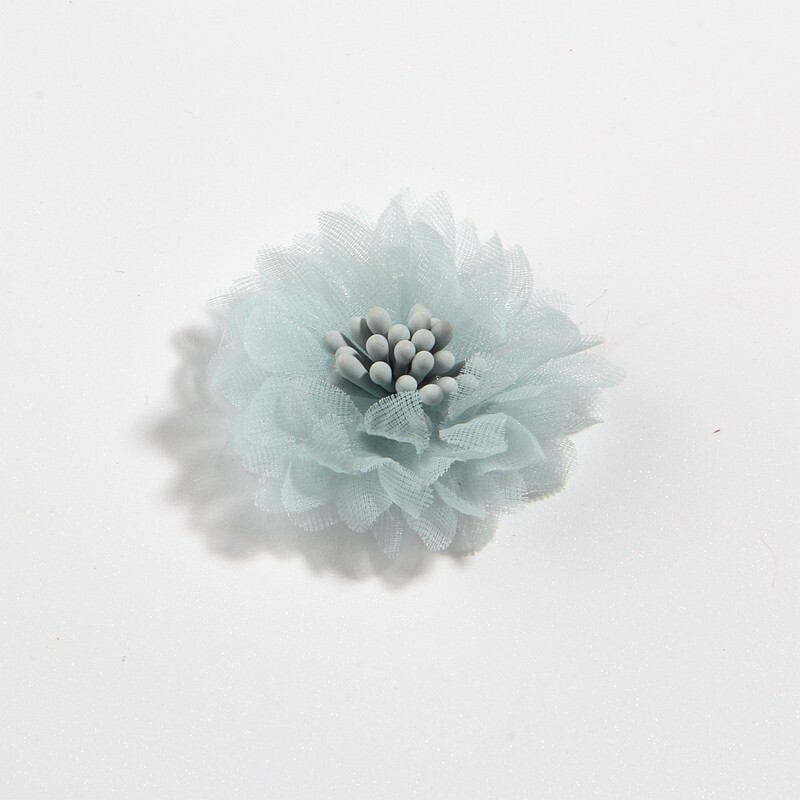 4CM 1.5″ Mini Chiffon Fabric Flower For Hair Accessories Artificial Hair Flowers