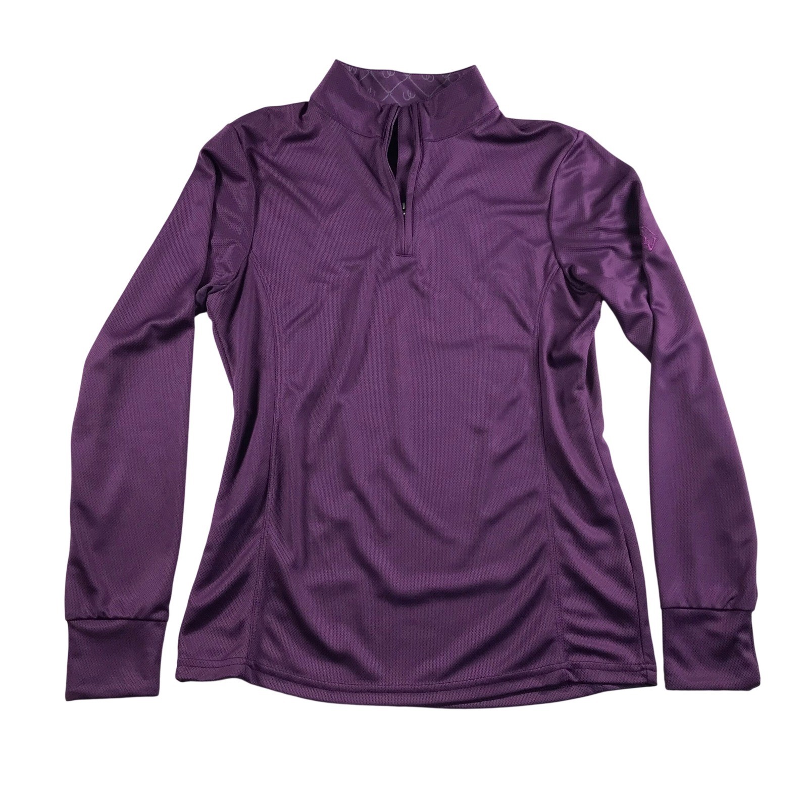 Ovation Womens Purple Quarter Zip Pullover Equestrian Riding Top Size Medium
