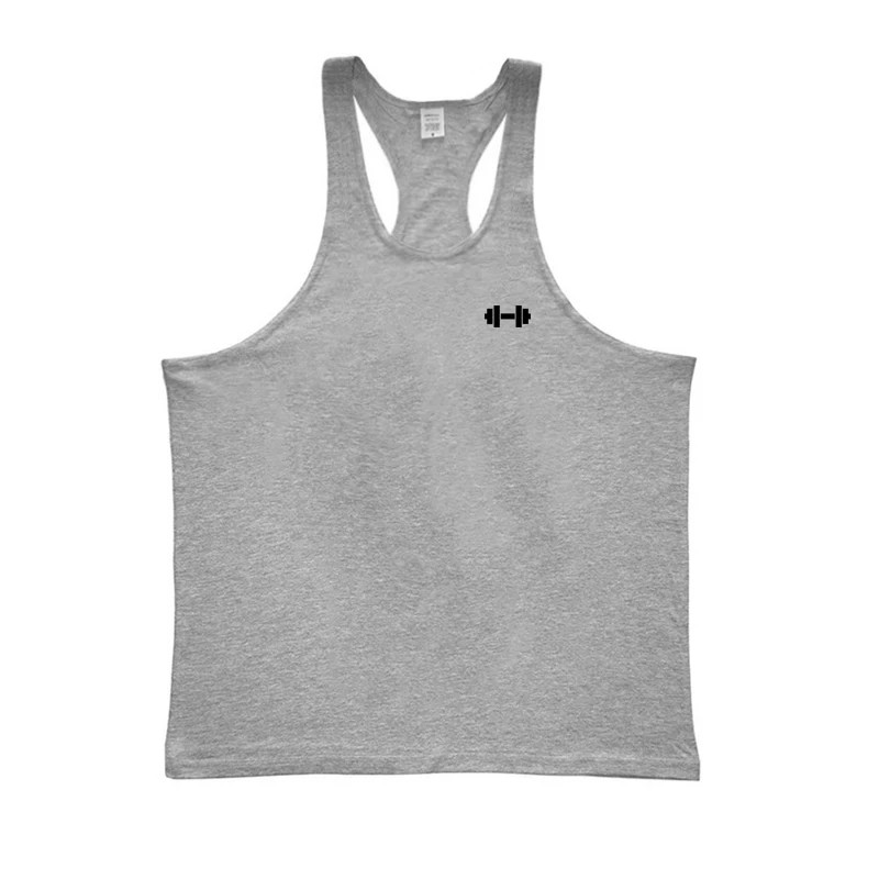 Gym Bodybuilding Stringer Y-back Tank Tops Mens Fitness Sleeveless Cotton