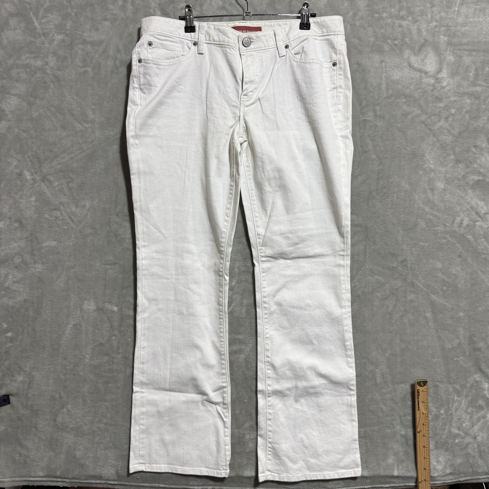 GAP Jeans Womens 12 Regular White Premium Bootcut Optic White Slim Fit New