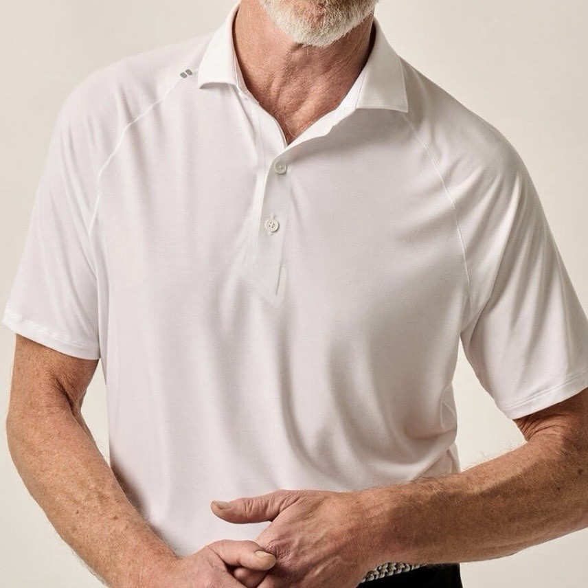 Johnnie-O Men’s Callan Performance Polo Shirt White Size- L NWT$110