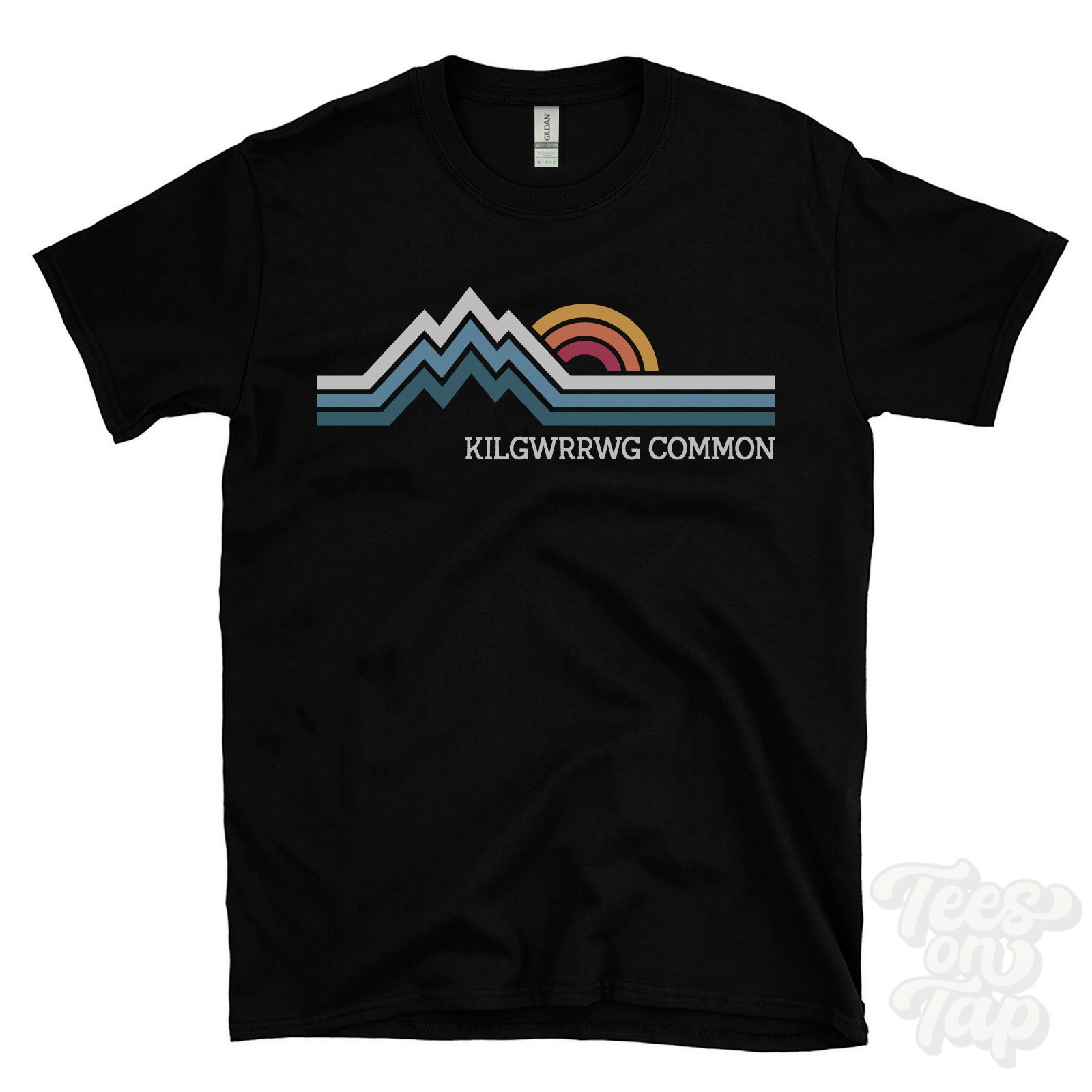 KILGWRRWG COMMON RETRO LOGO PARODY T-SHIRT monmouthshire devauden newchurch