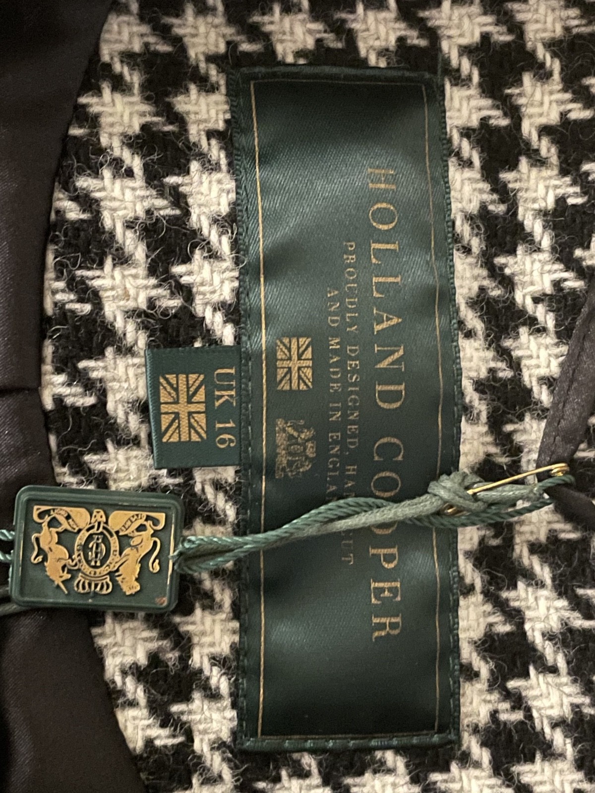 Women’s Holland Cooper Jacket -Houndstooth ( US 12/ UK 16)