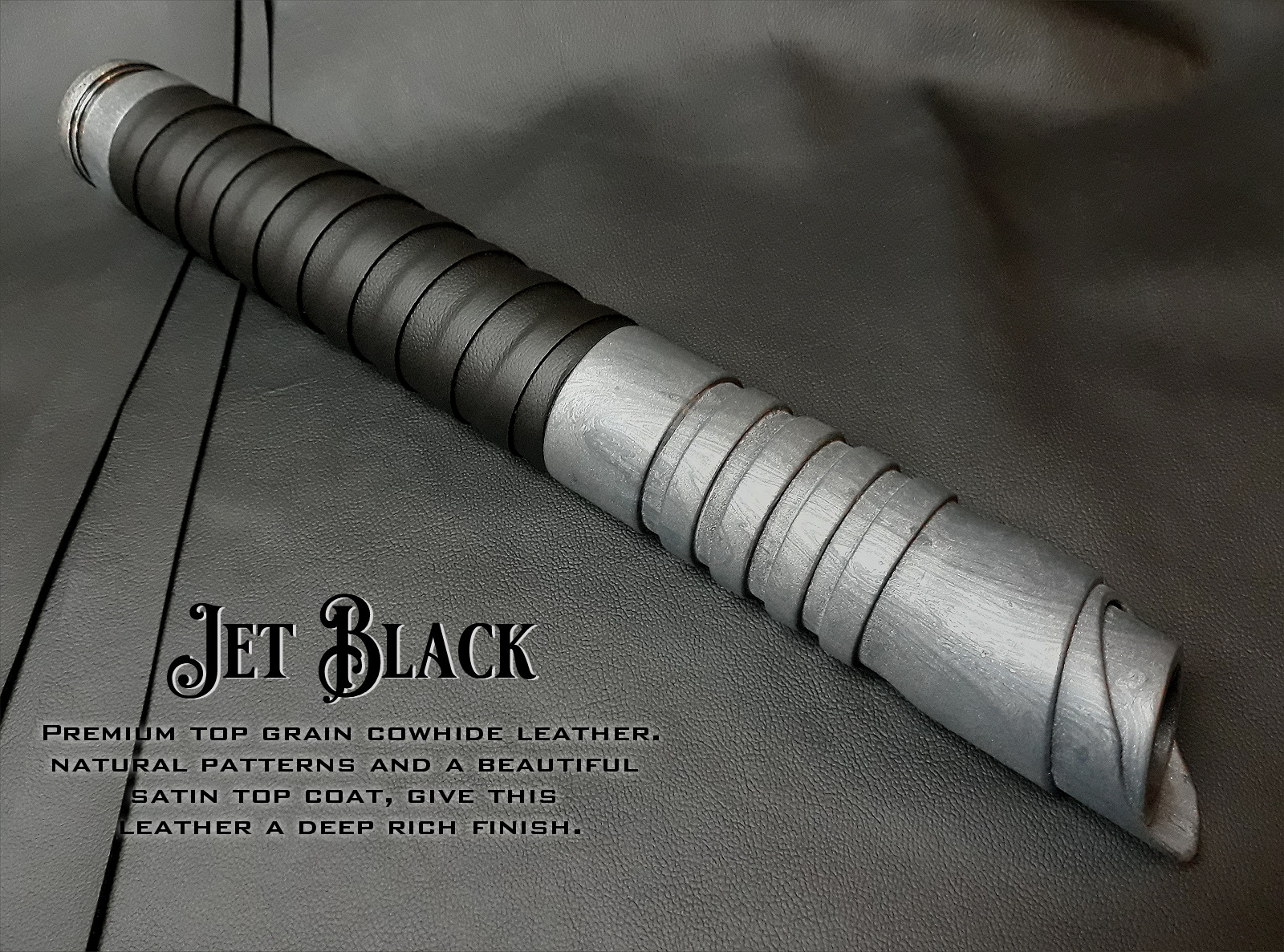 LEATHER WRAPS GENUINE COWHIDE 4FT. LIGHT SABER HILT WRAP, AXE, KNIFE STAR WARS