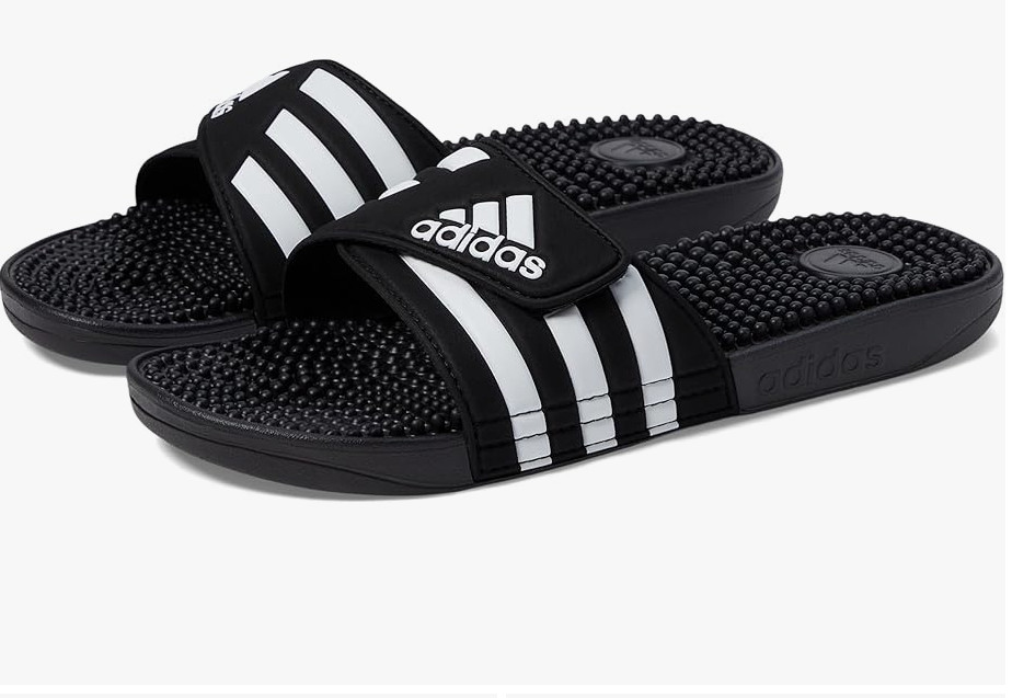 Men Adidas Adissage Black/White 100% Original Brand New