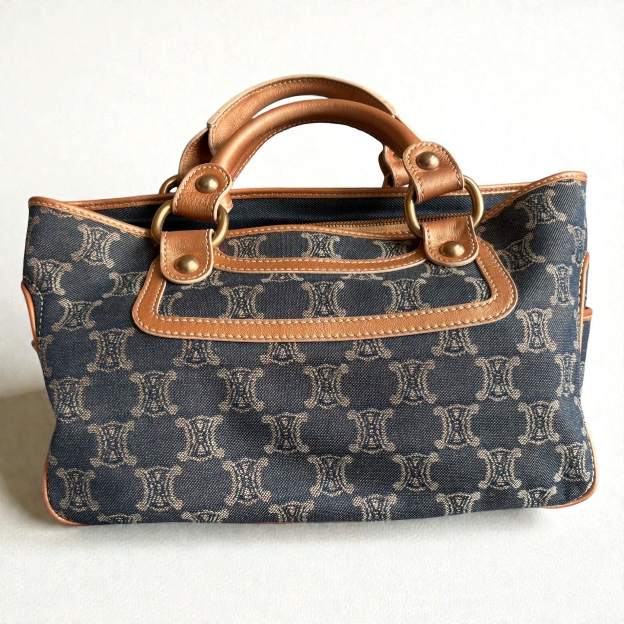 CELINE Shoulder Bag Boogie Bag Macadam Denim Authentic