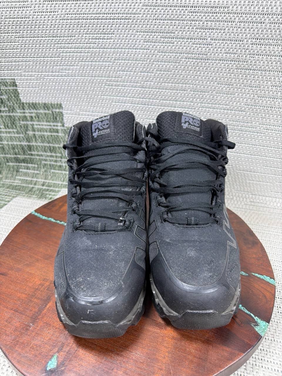 Timberland Pro Shoes Men Size 9 Wide Powertrain Sport Alloy Toe Work Black Nylon