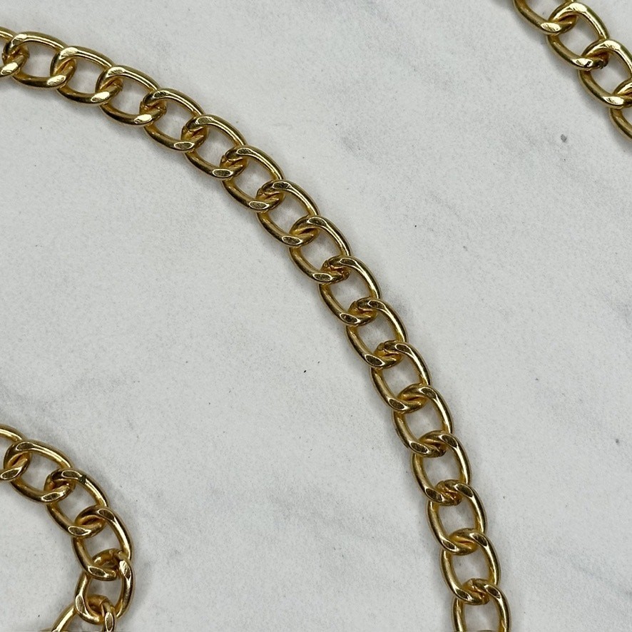 Gold Tone Chain Link Crossbody Purse Handbag Replacement Strap – 50″