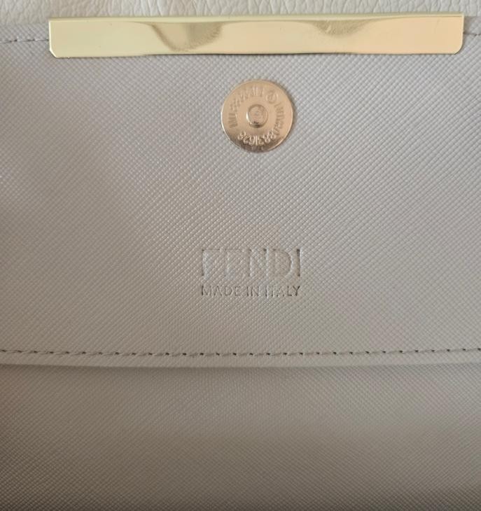 Fendi FF Zucca Monogram Long Beige/Brown Wallet Canvas Gold Logo Flap Women’s
