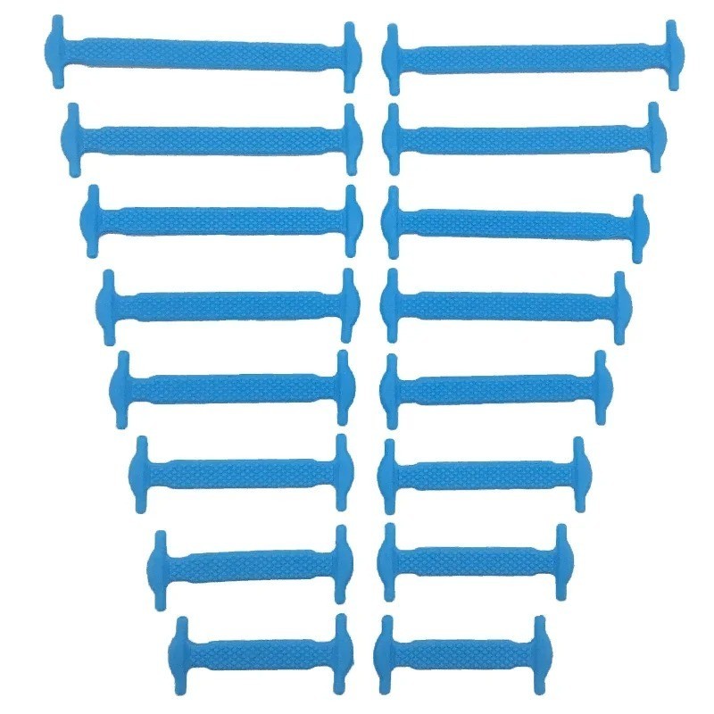 16Pcs Easy No Tie Shoelaces Elastic Silicone Flat Lazy Shoe Lace Strings Adult