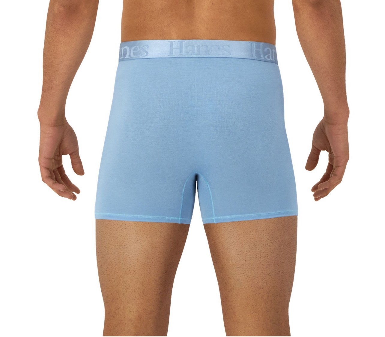 NEW~ Hanes sz M 32-34″ Mens Boxer Briefs Modern Soft Trunks Blue Blk 2 pk #29