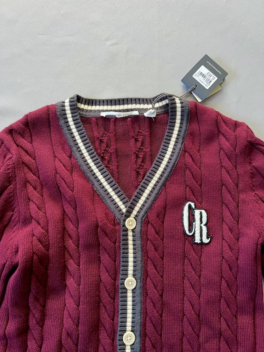 NEW WITH TAGS COUNTRY ROAD Kids BOYS VARSITY ‘GARNET’ CARDIGAN SZ 10 RRP $79.95
