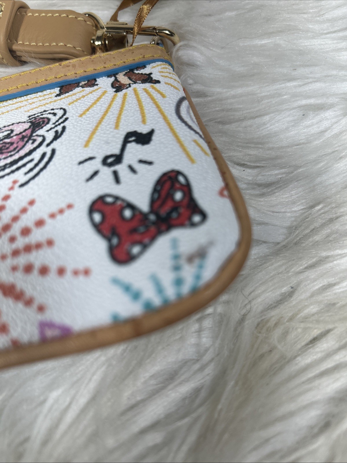 Dooney Bourke Disney Mickey Mouse Minnie Wristlet And Added Mautto Strap!
