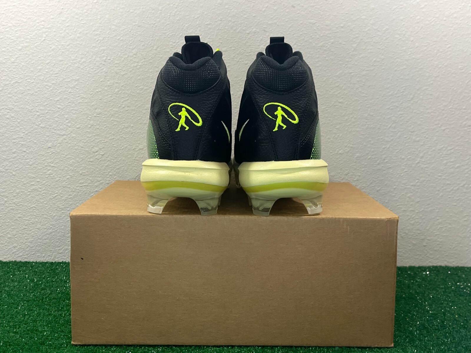 Sz 9 Men – Nike Air Griffey 2 MCS Black Volt Baseball Cleats Plastic NEW HF1579