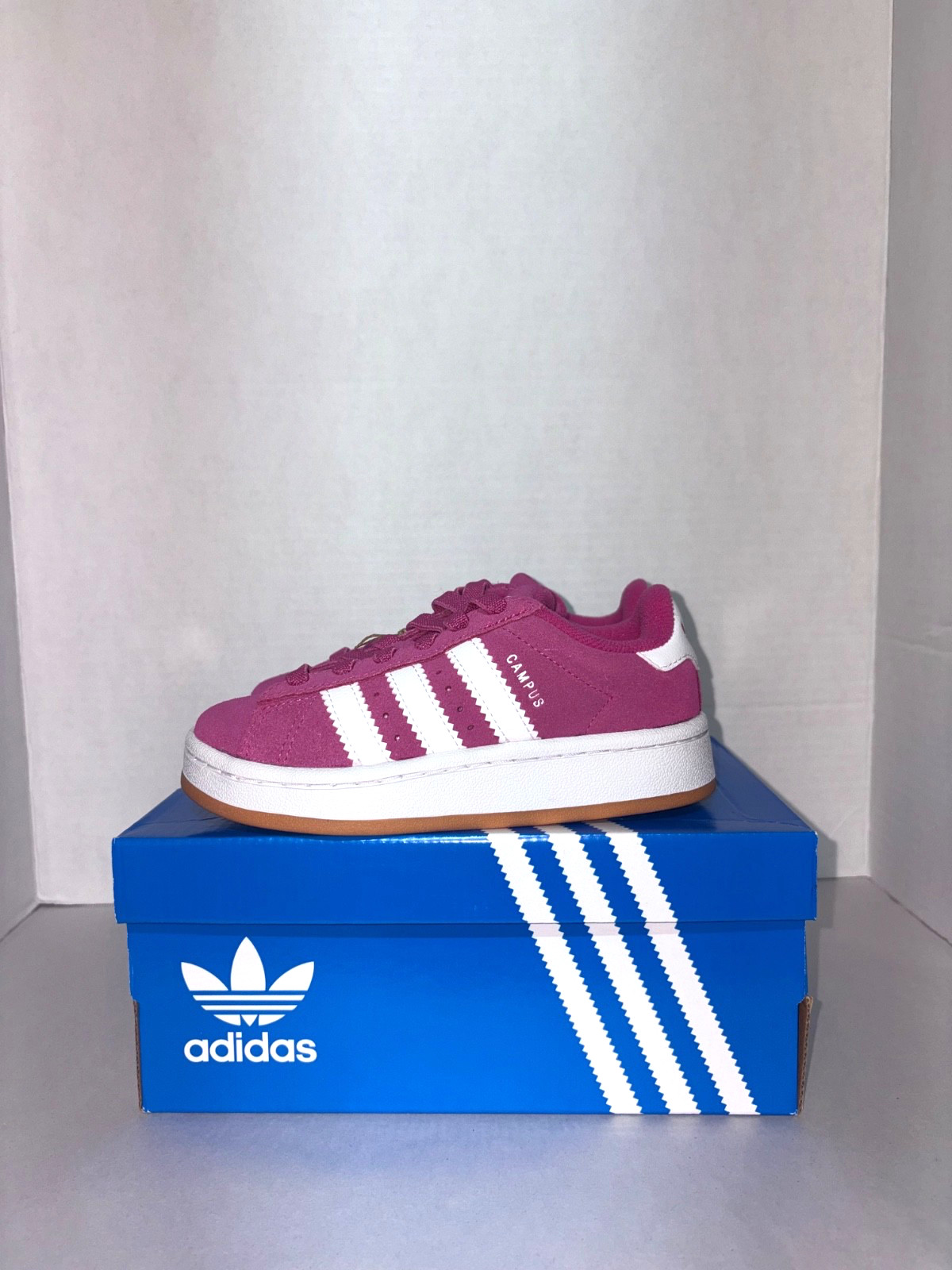 Adidas Campus 00s EL C Kids Size 11K Pink White Sneakers New w/ Box Girls Shoes