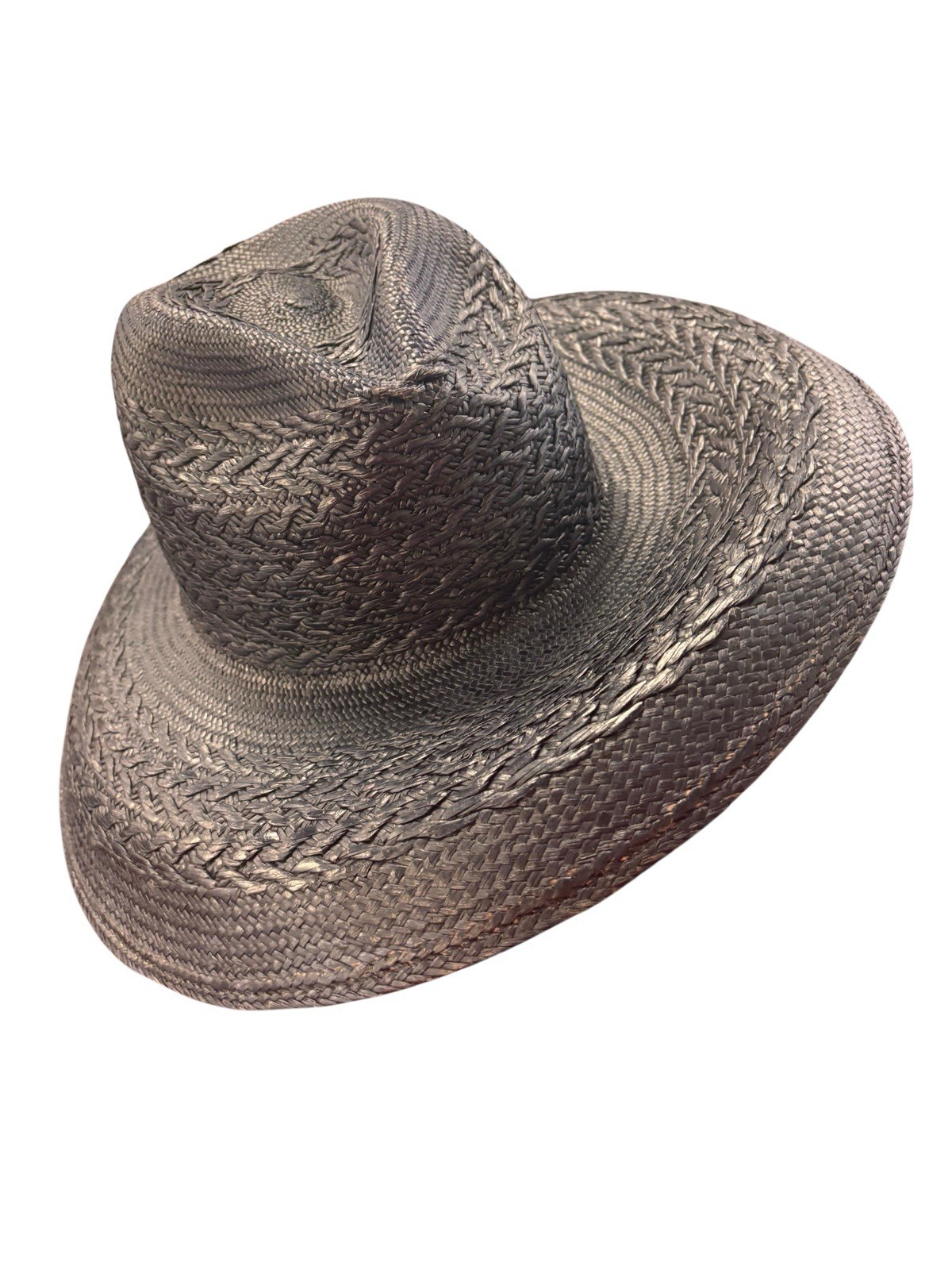 Freya Gazania Hat Woven Toquilla Straw Equador Woman’s BlackSun Hat S/M 55-57