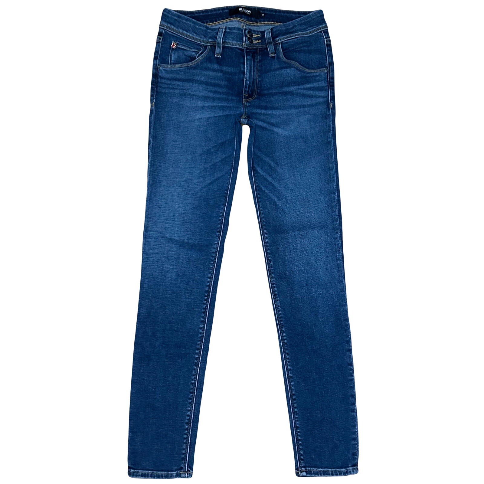 Hudson Collin Skinny Jeans Womens Size 26 Mid Rise Dark Wash