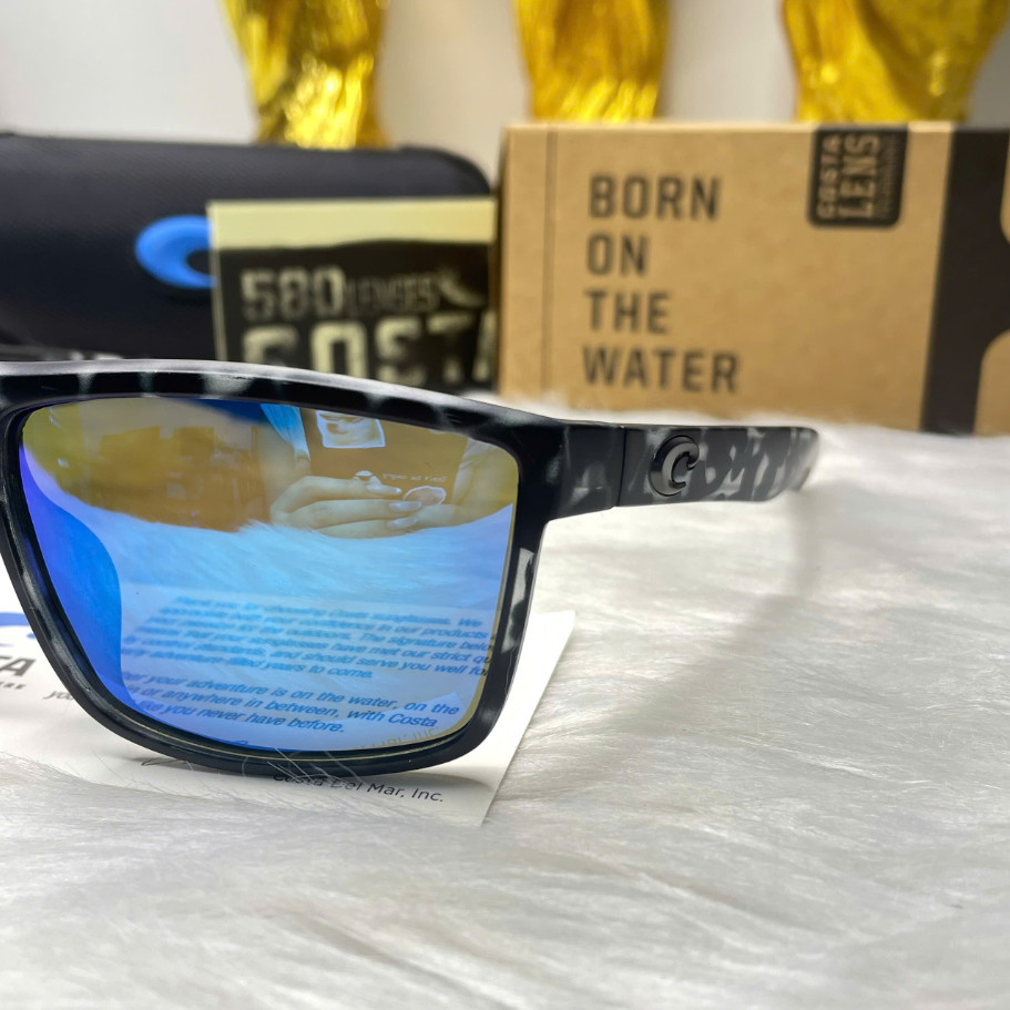 NEW Costa Del Mar Rincon Gray Camo Sunglasses Blue Mirror Polarized HOT TREND