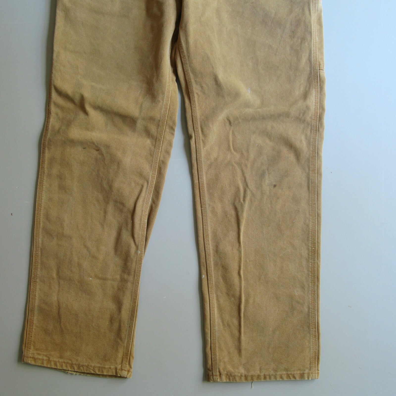 Vtg Carhartt Carpenter Work Pants Distressed Stained Tag 35×34 Measure 34 x 33.5