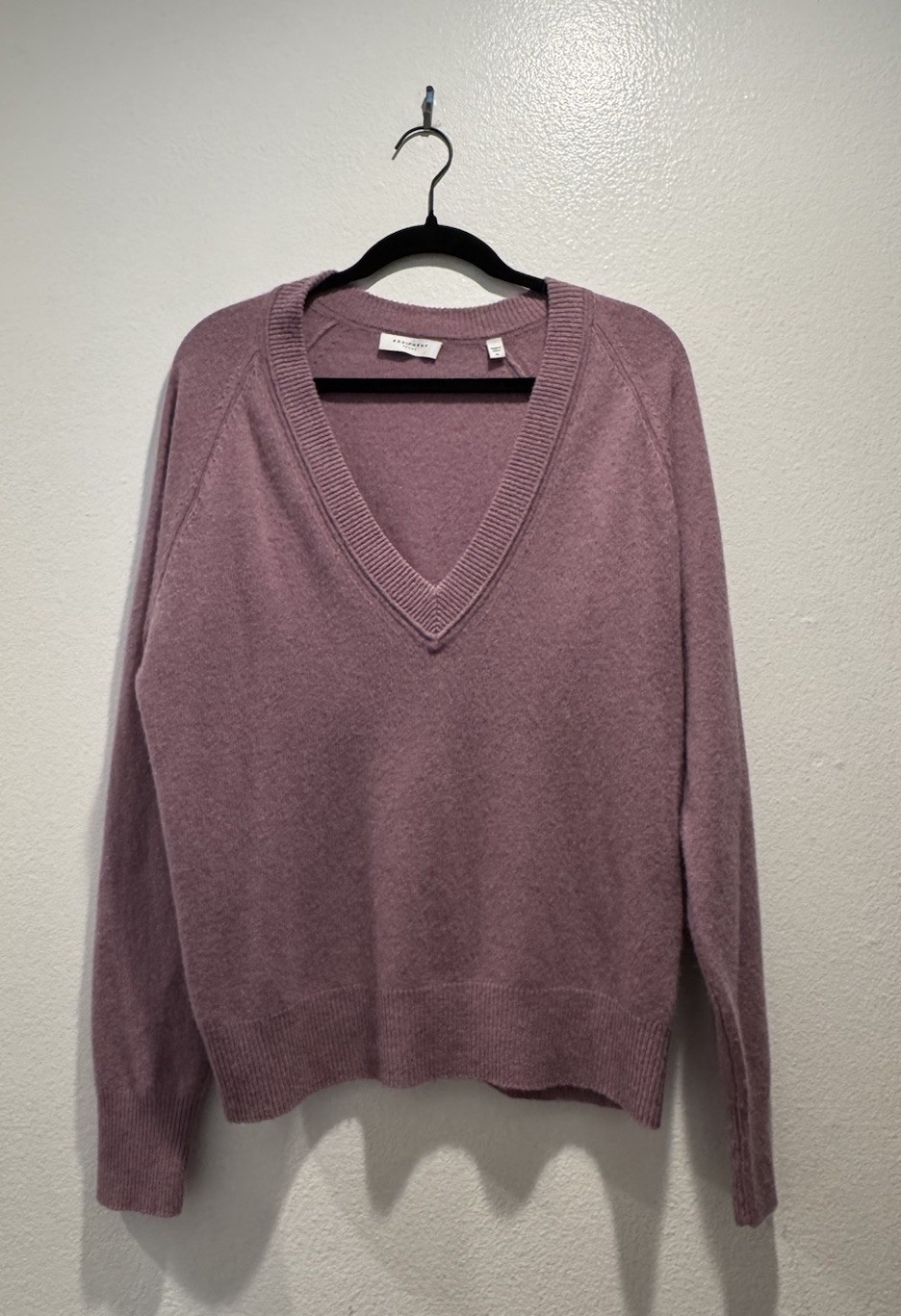 Equipment Femme 100% Cashmere Sweater V Neck Long Sleeve Madalene Size Medium