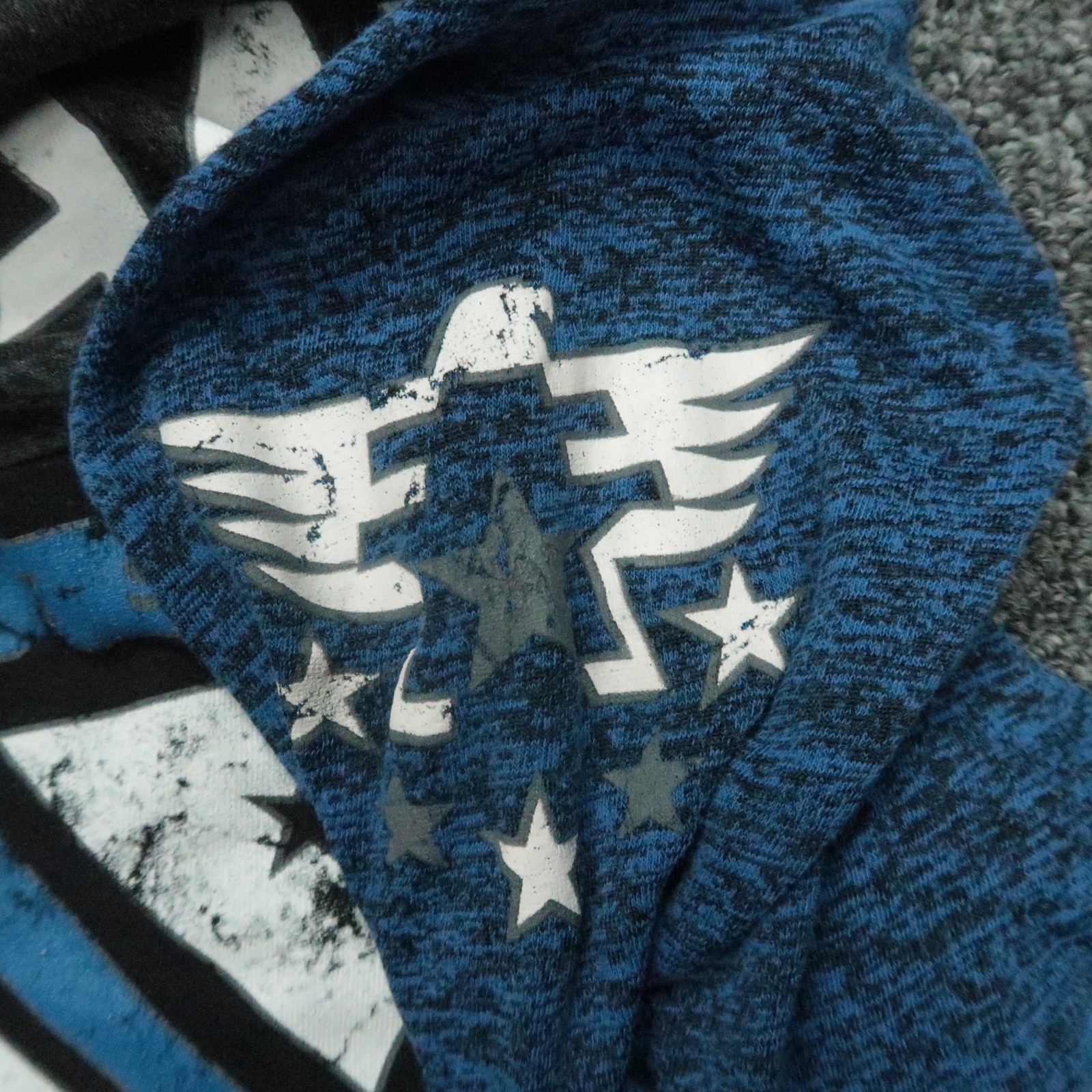 American Fighter Hoodie Mens Medium Blue Long Sleeve Athletic MMA Pullover