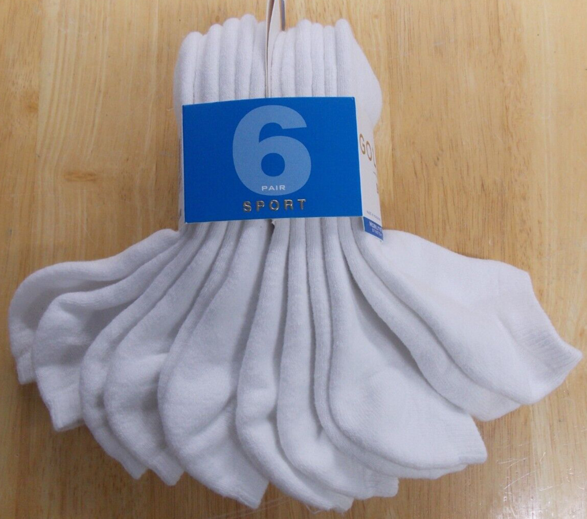 Gold Toe Women’s Cushion Liner Socks, Women’s Socks, Gold toe 4343, 6 Pair White
