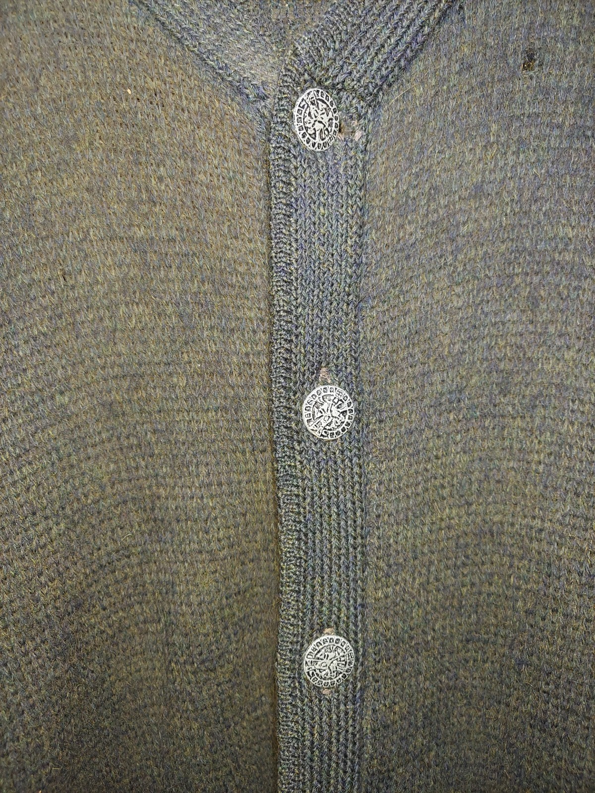 Vtg McGregor Kid Mohair Worsted Wool Cardigan Rockabilly Thrashed Cobain Grunge