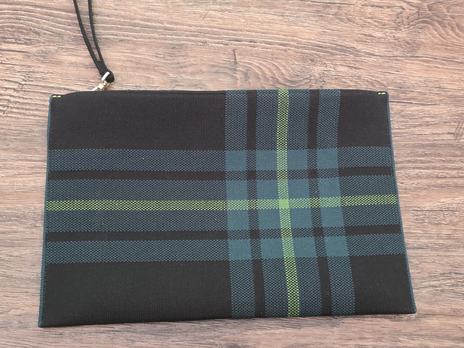 Rothy’s Pine Tree Plaid Wristlet-Sustainable Designer