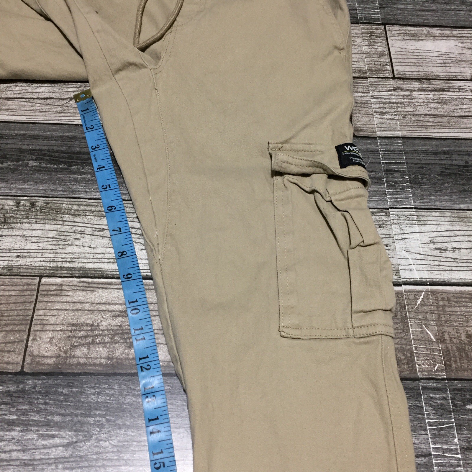 Wesc Slim Utility Cargo Jogger Pants Drawstring Men’s M Tan (Inseam 26.5) READ
