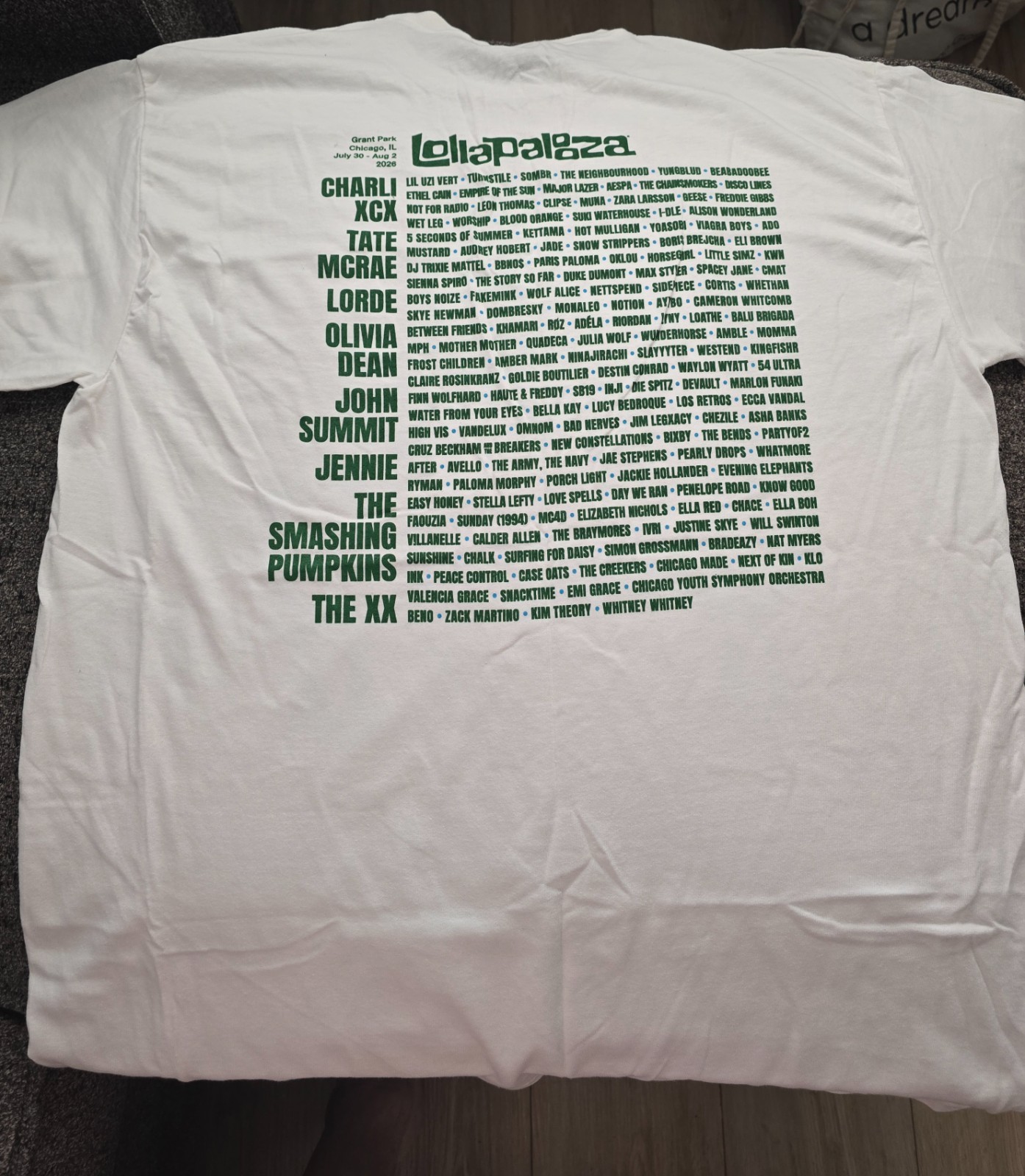 Limited Edition Lollapalooza 2026 T-Shirt Large RARE