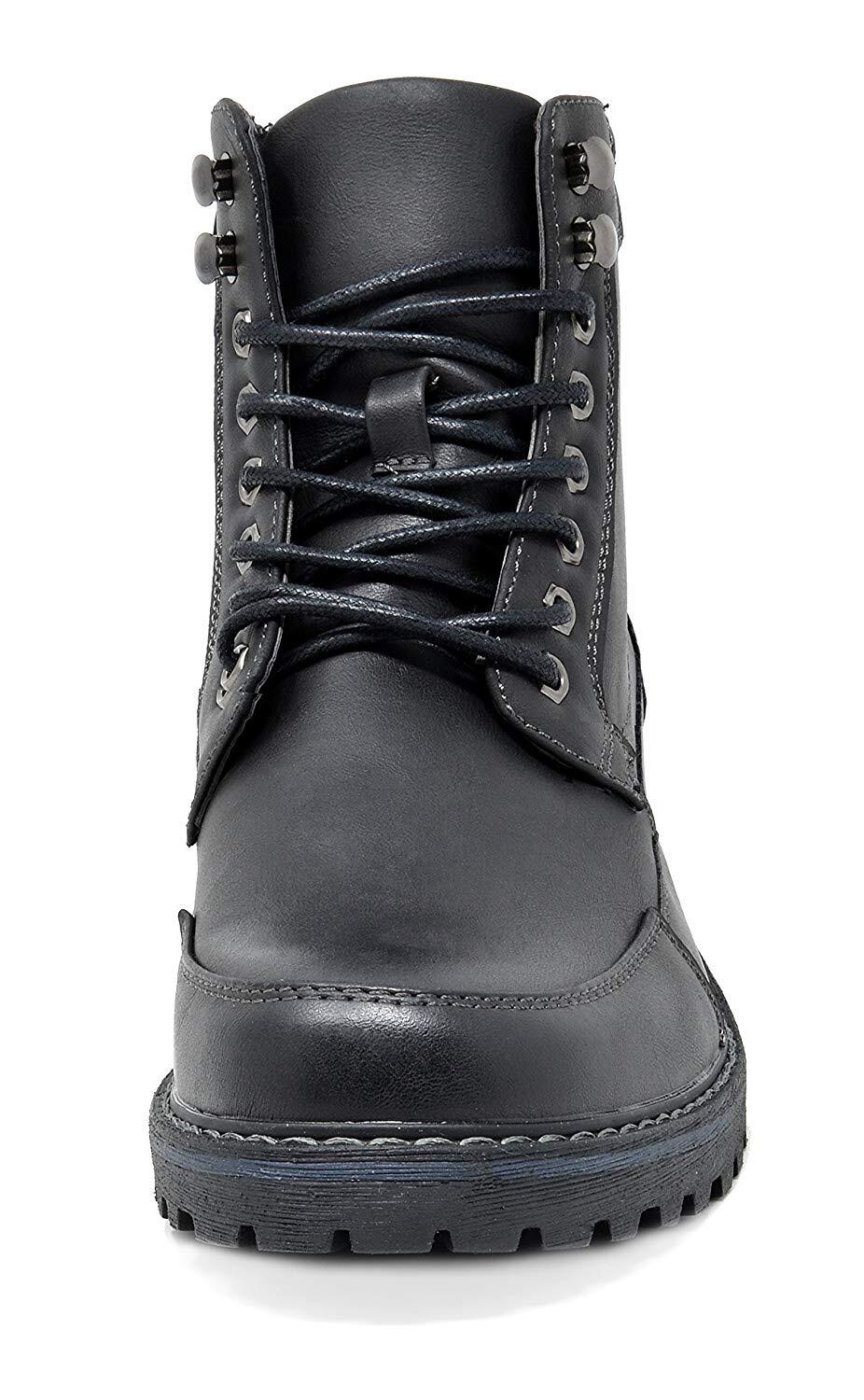 Men’s Motorcycle Boots Combat Riding Ankle Leather Oxford Boots Size 6.5-15