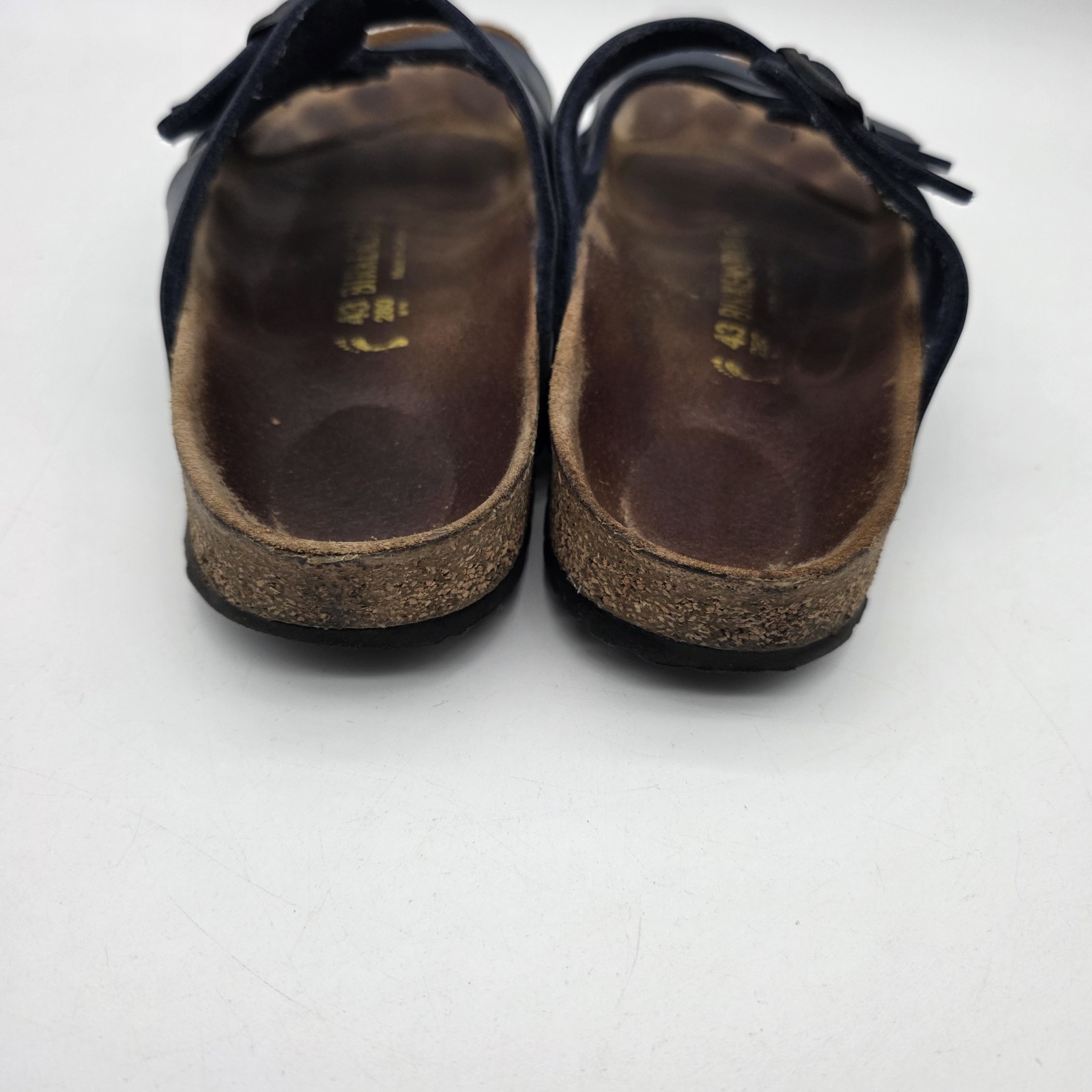 Birkenstock FLORIDA 3 Strap Soft Footbed Blue Navy Leather Sandals ~ 43