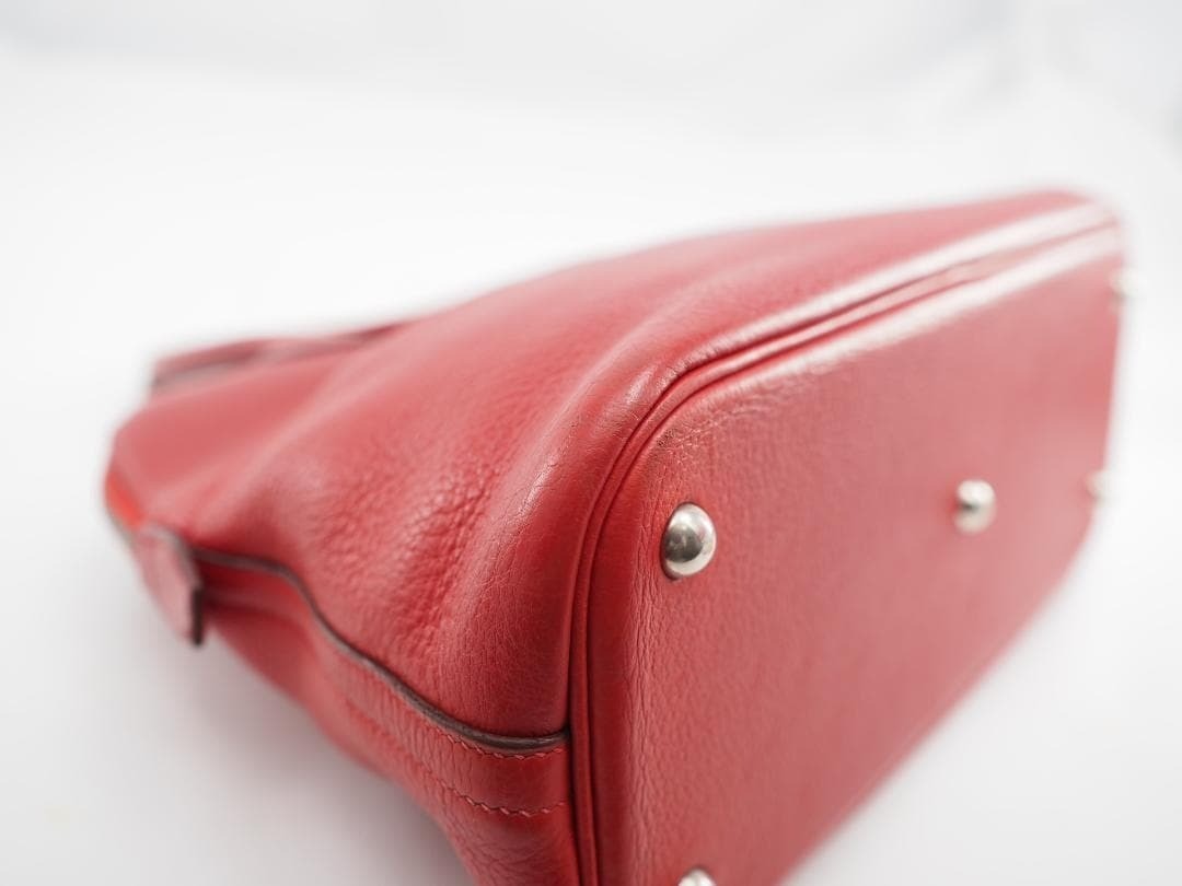 HERMES Bolide 31 Red Rouge Vif Hand Bag W 32cm x H 24cm x D 13cm Ladies