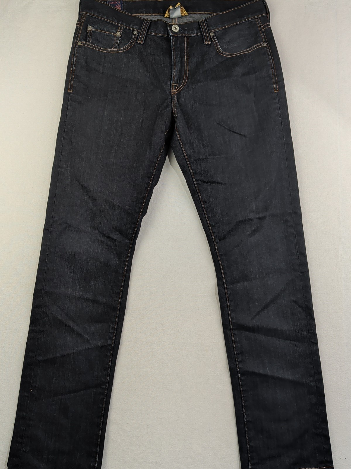Vtg Lucky Brand 101 Super Slim Western Womens 33×32 Black Jeans USA