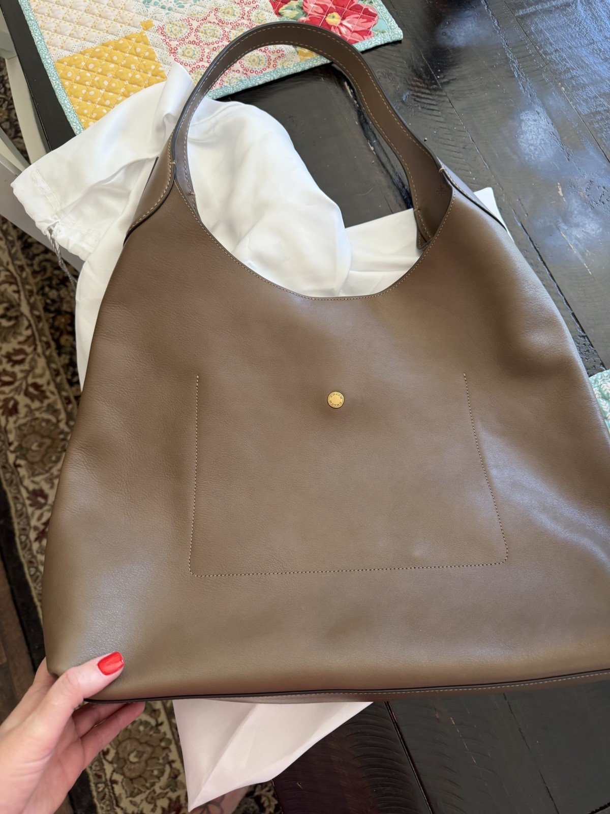 Coach Brooklyn Dark stone Shoulder Bag 39 w/ Dust Bag, Inner Pockets