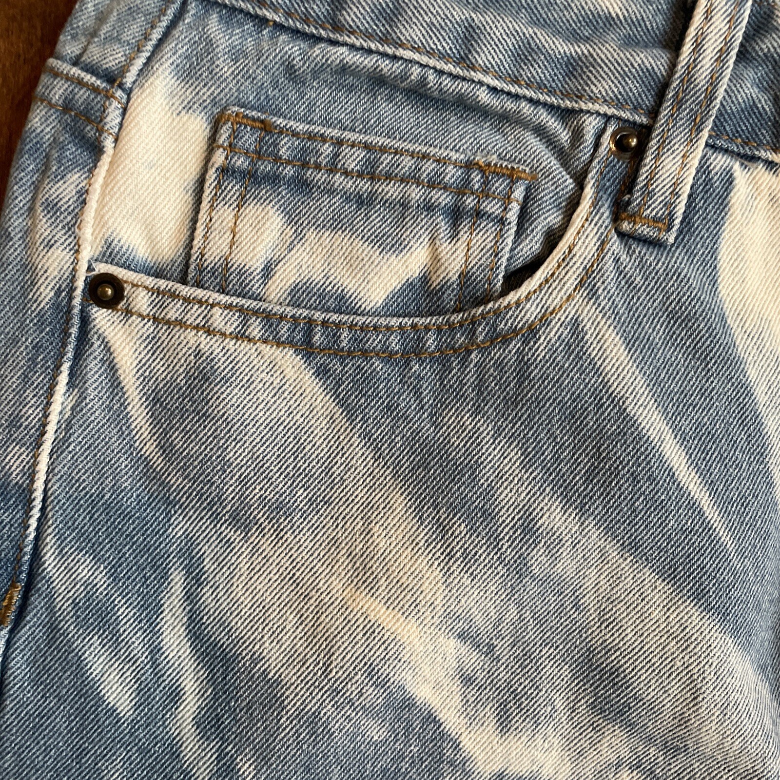 Lioness Jeans Size Large Blue Straight Leg High Rise 100% Cotton Designer CE2