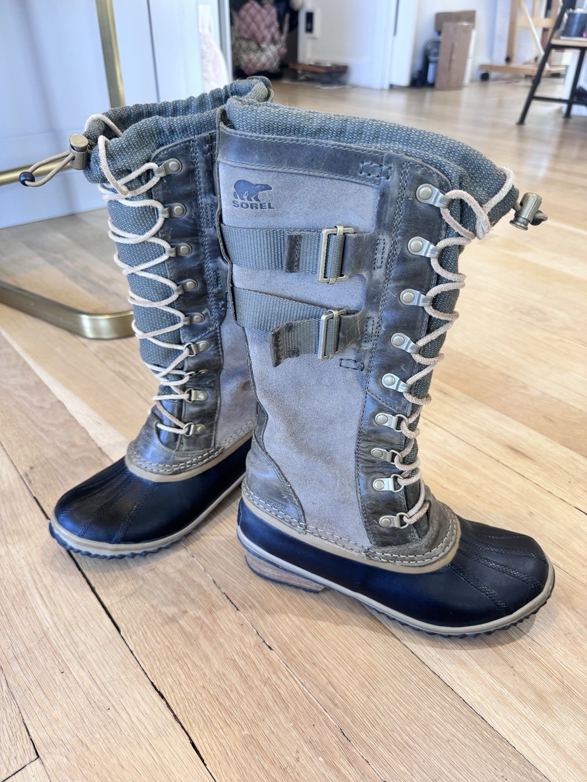 Sorel Conquest Carly II Tall Waterproof Winter Boots Womens Size 8.5 EUR 39.5