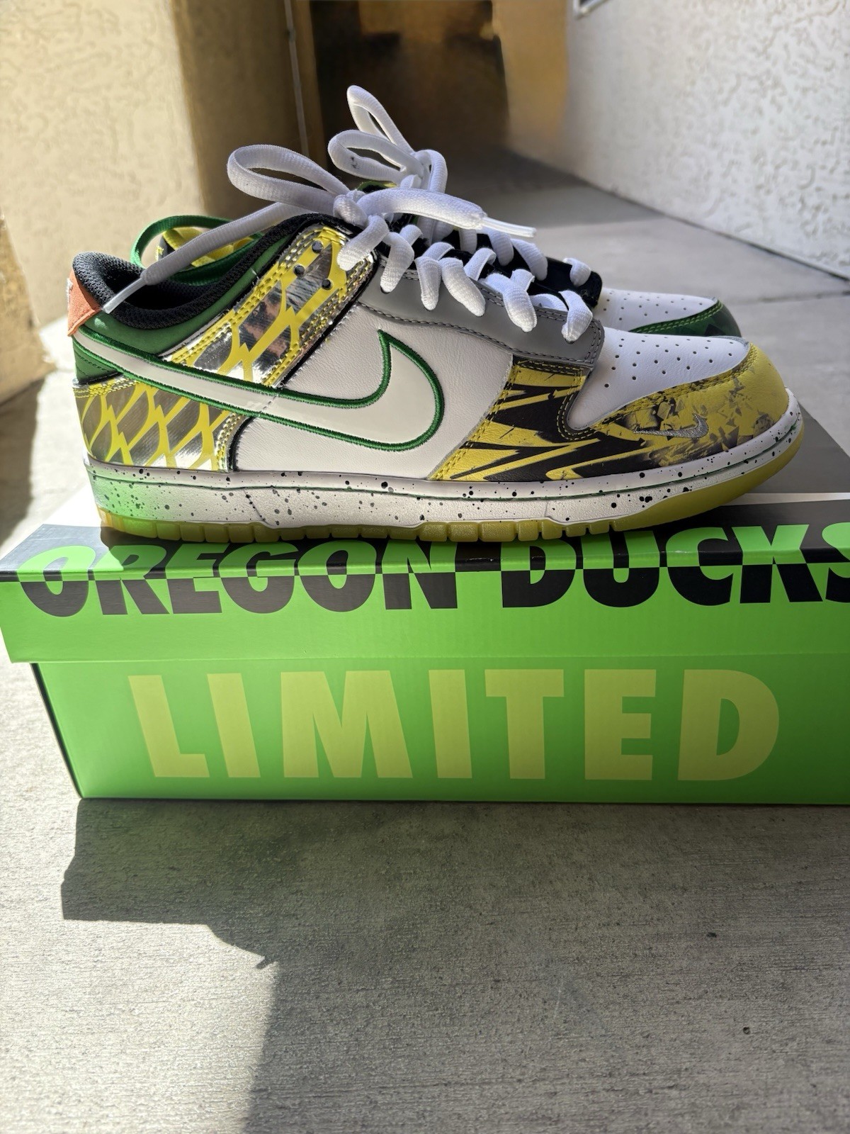 Nike Dunk PE Low What the Duck – University of Oregon Away – Size 10.5