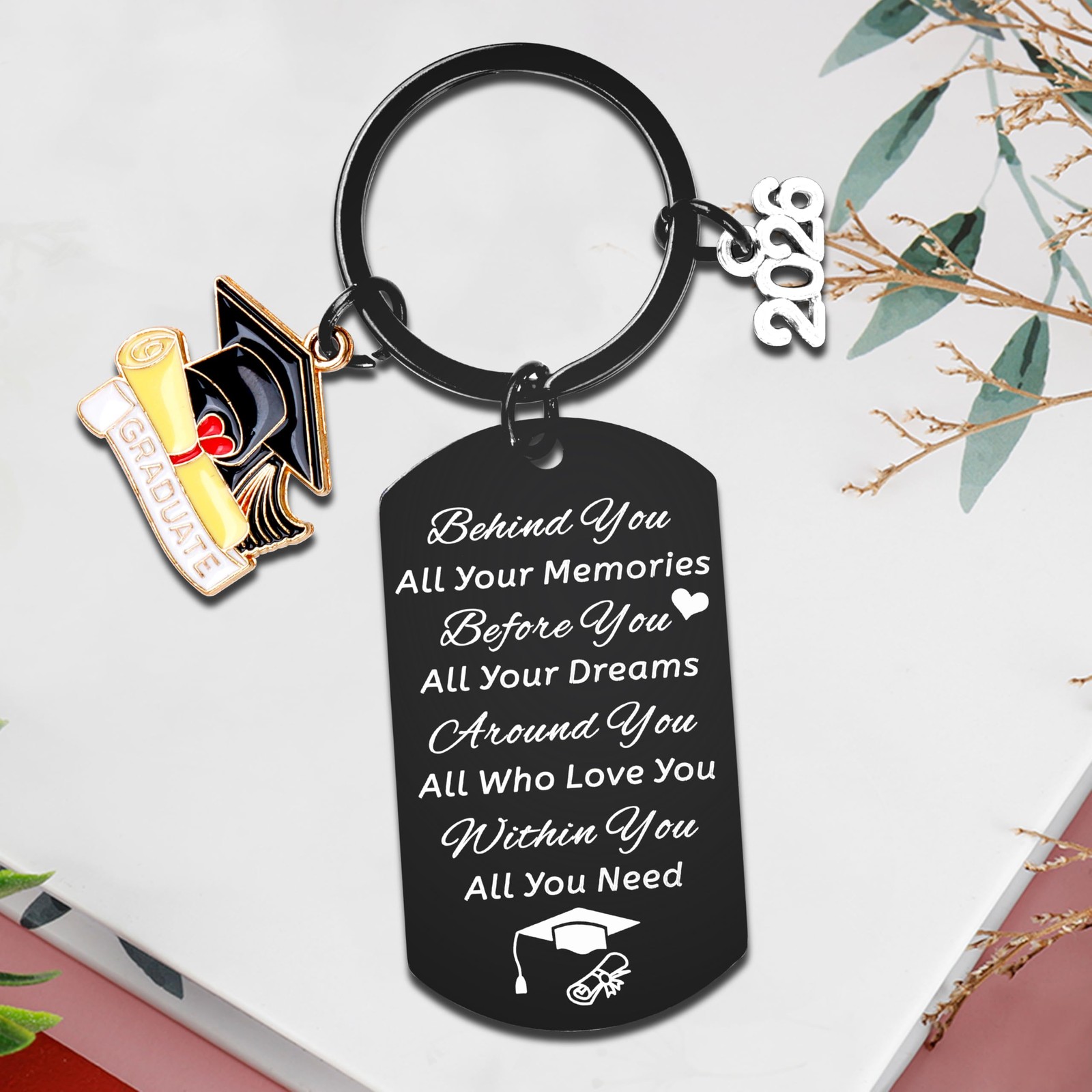 2026 Graduation Gift for Him Her Class of 2026 Graduation Keychain, Inspirat…